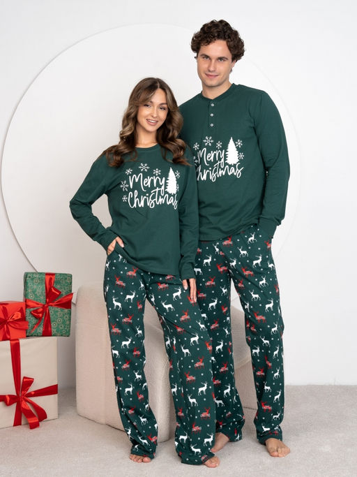 Новогодняя женская пижама с брюками - Binita фото 4