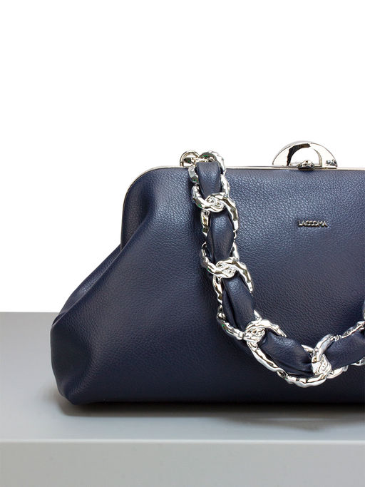 LACCOMA сумка Паола-22-Л815-серо-синий эко кожа хлопок  фото 5