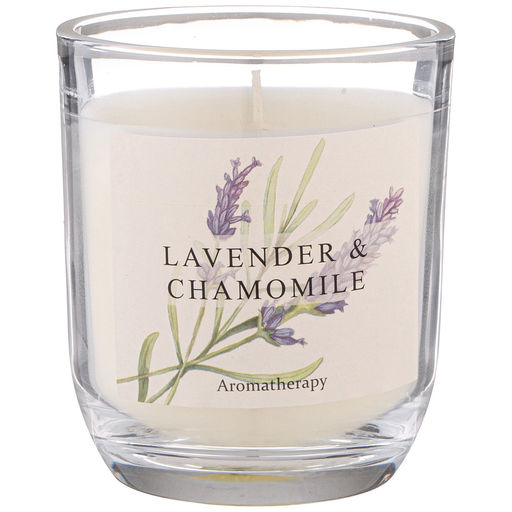 СВЕЧА АРОМАТИЗИРОВАННАЯ В СТАКАНЕ LAVENDER & CHAMOMILE 7,5*8,5 СМ
