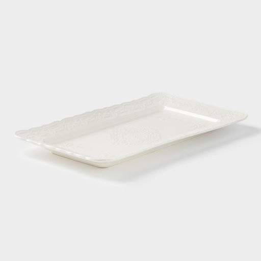 Блюдо сервировочное «Сьюзен», 30×17 см, керамика, цвет белый