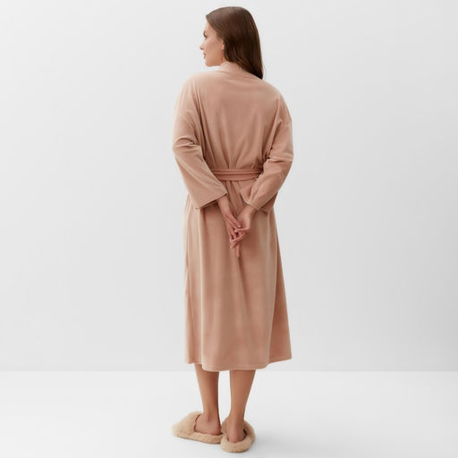 Халат домашний женский KAFTAN Plushy, размер 48-50, бежевый
