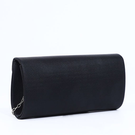 Сумка-клатч на магните, длинная цепь, цвет чёрный - Simaland фото 2