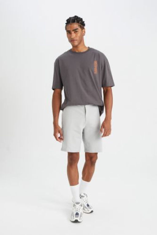 DeFactoFit Standart Fit Sporcu Basic Duz K?sa Paca Sort