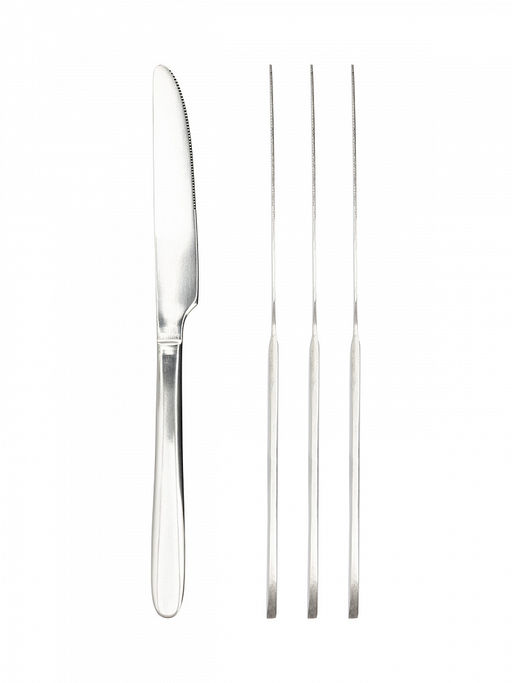 Набор столовых приборов 16 шт. серебро нержавеющая сталь - Lucky фото 5