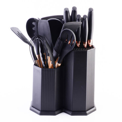 24-02-TM Набор кухонных принадлежностей на подставке силикон/пластик /Mayer&Boch/