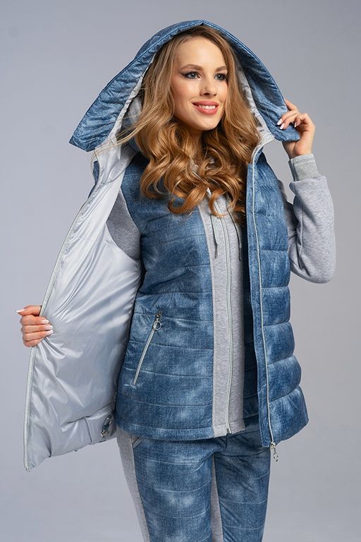 Жилет М-411 джинс - А+б коллекция фото 17