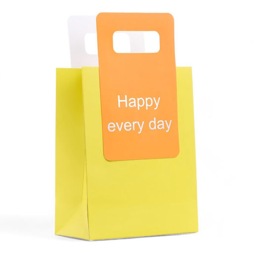 Цена за 2 шт. Пакет подарочный бумажный с вырубной ручкой 18×23×9 см, лайм