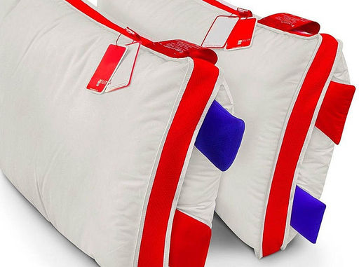 Подушка "COMBI RELAX" с двумя валиками с гречневой лузгой 45х65