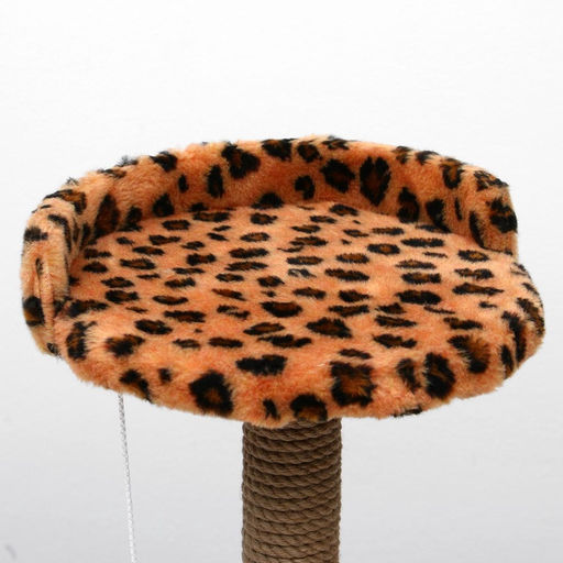 Когтеточка малая Арена с игрушкой, 40 х 40х 55 см, джут, леопард - Пижон фото 12