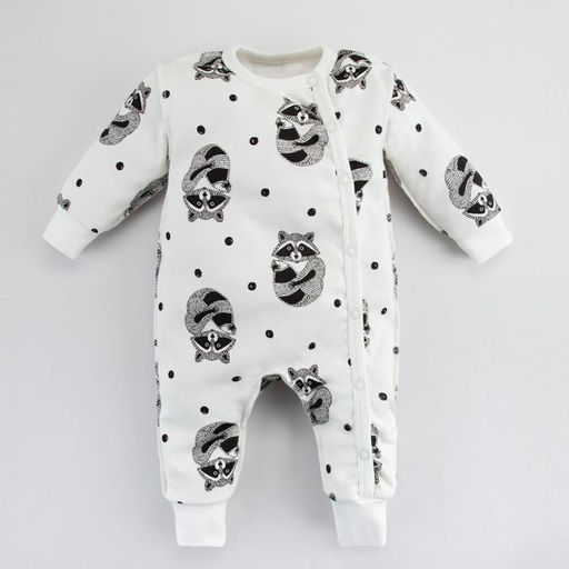 Комбинезон Енот Крошка Я, цвет белый, рост 62-68 см