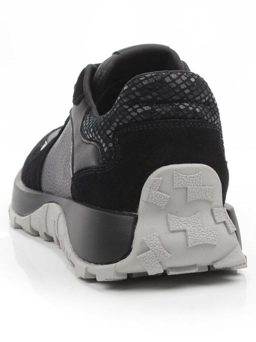 03-A104-1 BLACK Кроссовки женские (натуральная кожа, натуральная замша)