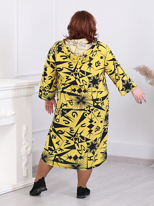 Платье-рубашка с капюшоном женское - Almond фото 6