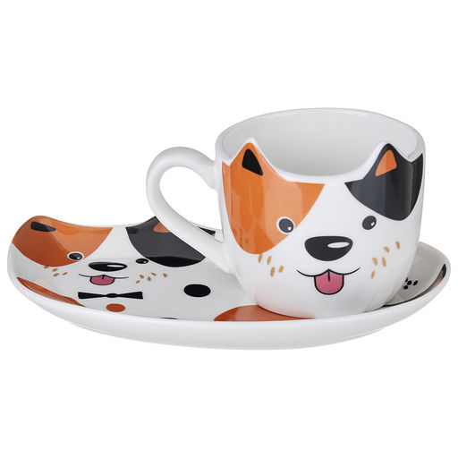 НАБОР ДЛЯ ЗАВТРАКА LEFARD DOG, 2 ПР.: КРУЖКА 190 МЛ, ТАРЕЛКА 18*12 СМ  фото 2