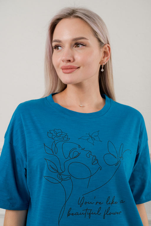 Пижама женская из кулирки Дива бирюза - Амадэль фото 8