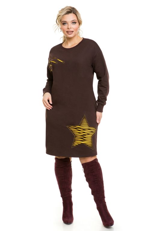 Платье 1116 коричневый - Novita фото 2