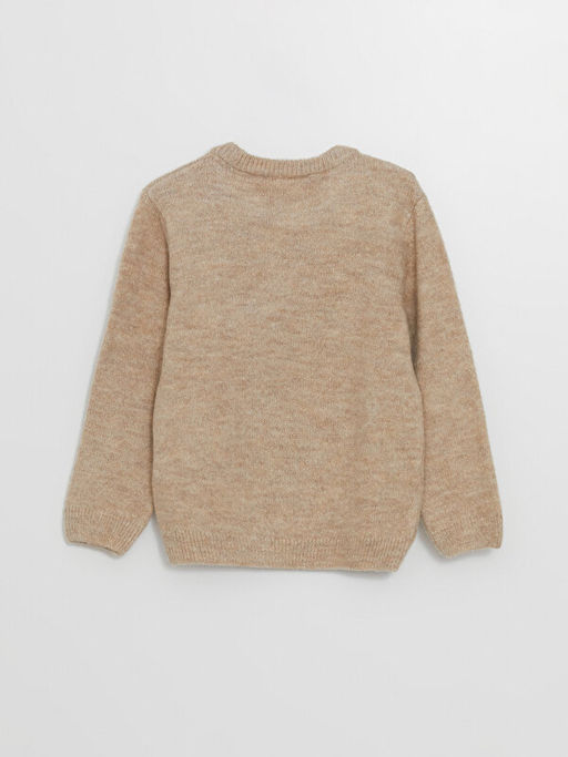 Bisiklet Yaka Uzun Kollu Triko Erkek Bebek Kazak - Waikiki фото 3