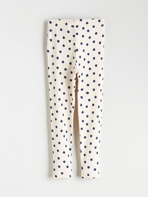 ?i?ek Desenli Fitilli K?z ?ocuk Tayt