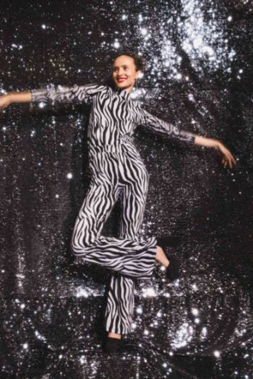 Normal Bel Ispanyol Paca Zebra Desenli Pantolon