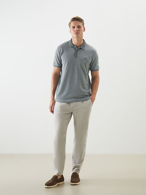 Polo Yaka Merserize G?r?n?ml? Erkek Ti??rt