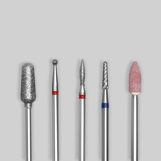 Фрезы для маникюра в пластиковом органайзере, 10 шт