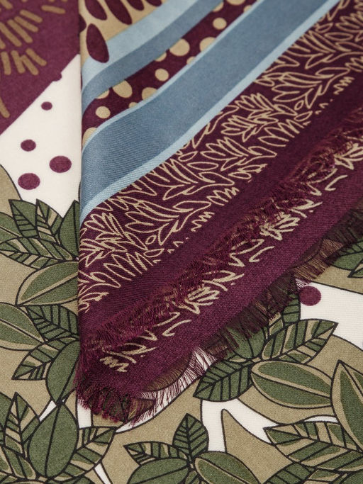 Платок жен. шелк+шерсть+мод 120х120 E16-8224-26 - Eleganzza фото 3