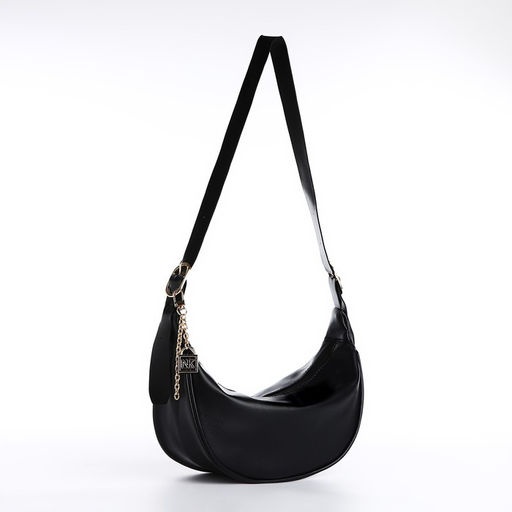 Сумка женская из искусственной кожи NAZAMOK, 28х15 см, черный цвет  фото 5