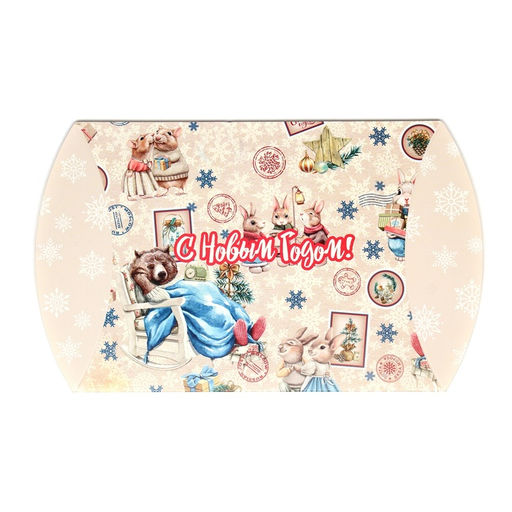 Цена за 10 шт. Коробка складная, подарочная новогодняя «С Новым годом» 19×14×4 см