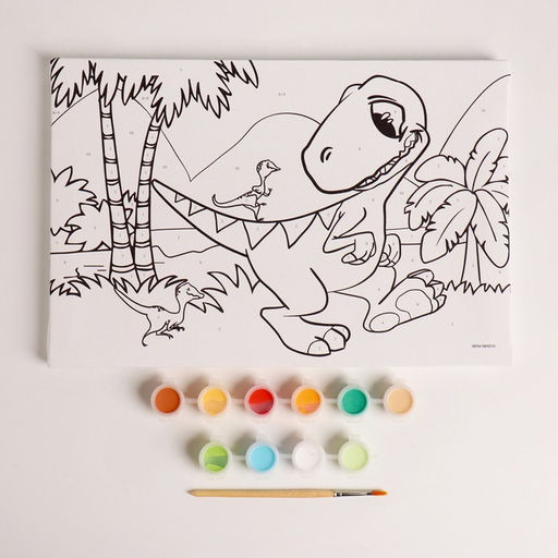 Картина по номерам Динозавр 2030 см - Школа талантов фото 2