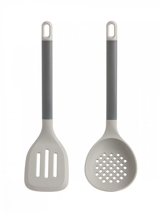 Набор кухонных принадлежностей из 2 шт. серый силикон, нейлон, ПП