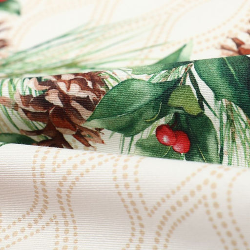 Набор новогодний Christmas wreath, скатерть 150×220 см ±3 см с ВГМО, салфетка 40×40 см-12 шт., 100% хлопок