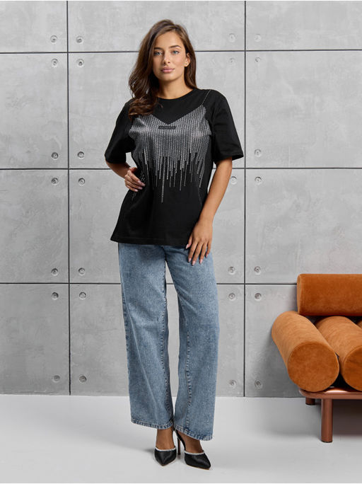 Футболка "Топ" черный женская