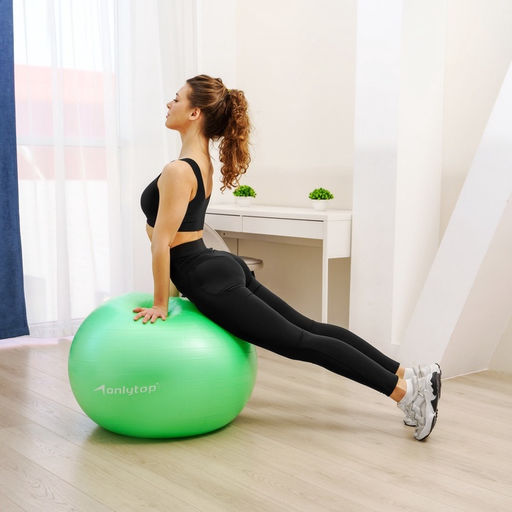 Фитбол ONLYTOP, d=85 см, 1400 г, антивзрыв, зелёный