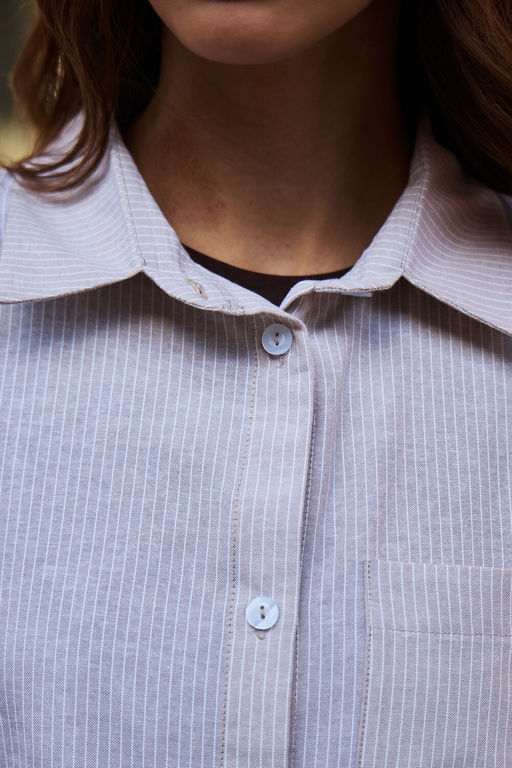 Рубашка оверсайз в полоску хлопковая