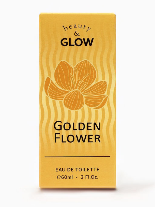 Туалетная вода женская Beauty&Glow Golden Flower, 60 мл, жасмин, слива, персик, ананас, роза, ландыш