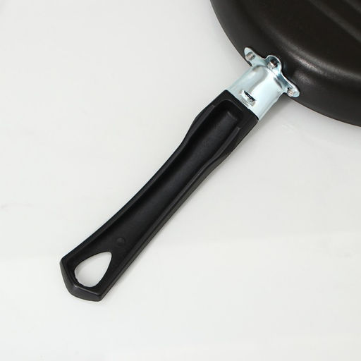 Сковорода-гриль «Хит», d=26 см, h=8 см, антипригарное покрытие, алюминий, чёрная