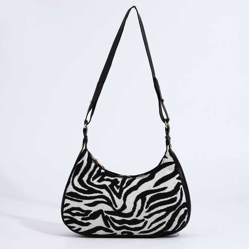 Сумка женская текстильная, 20×23×5.5 см, зебра