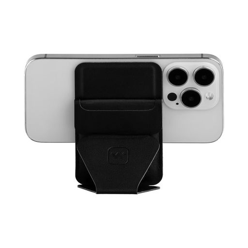 Магнитный кошелёк-подставка Windigo, поддержка Magsafe, для iPhone 12/13/14/15, графитовый чёрный  фото 10