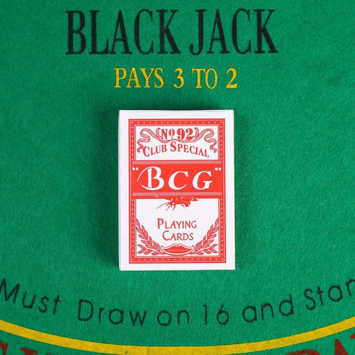 Цена за 2 шт. Карты игральные «BCG - 92», колода 54 шт., 6.2×8.7 см, красная рубашка