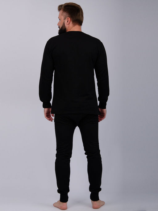 Термокомплект (Черный), футер с начесом - Малина фото 4