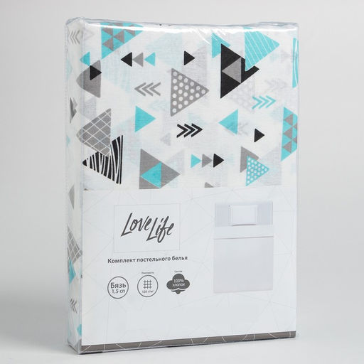 Постельное бельё LoveLife 1.5 сп Geometry 147*210,150*215,70*70-1 шт,100% хлопок,бязь 120г/м2  фото 5