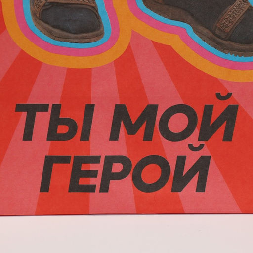 Пакет подарочный, упаковка, Герой, 22?22?11 см