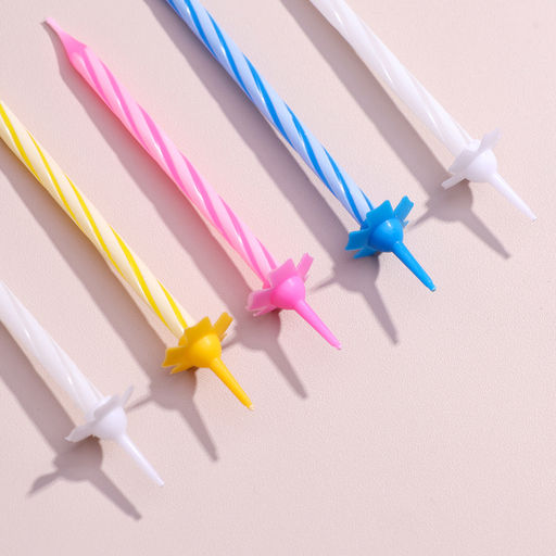 Цена за 10 шт. Свечи для торта Спираль, 5 см, набор: 24 шт и 12 подставок - Страна карнавалия фото 7