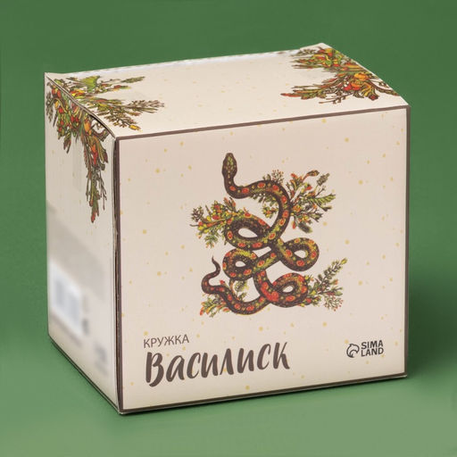 Кружка Доляна «Василиск», 400 мл, для чая, 11.6×8.5×10.2 см, белая