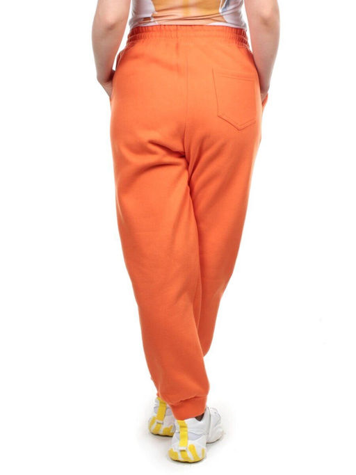 M047 ORANGE Брюки спортивные женские на флисе (100% хлопок) 7986