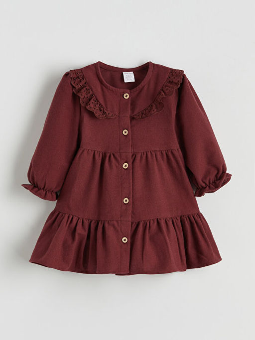 Fisto Detayl? D??meli K?z Bebek Elbise