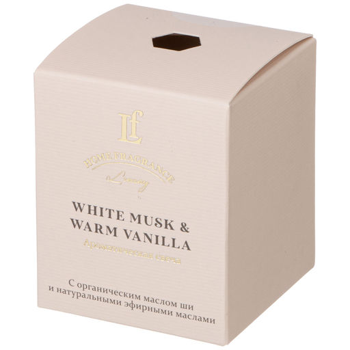 СВЕЧА АРОМАТИЗИРОВАННАЯ В СТАКАНЕ WHITE MUSK & WARM VANILLA 6*7,5 СМ - Lefard фото 2