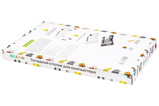 Складной столик для компьютера 60*40*26 см Белый - Elan gallery фото 13