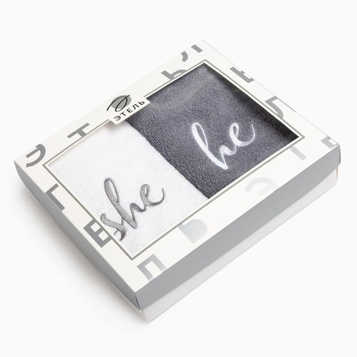 Набор полотенец She & He 35х50 см-2 шт, 100% хлопок, 350 г/м2 - Этель фото 7