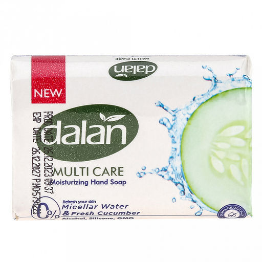 Мыло туалетное твердое Dalan Multi Care 75г, Мицелярная вода и Огурец (Турция)