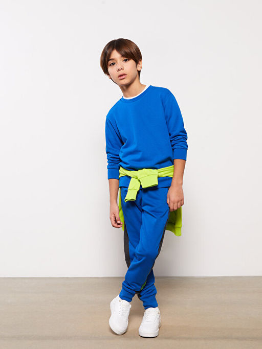 Bisiklet Yaka Basic Uzun Kollu Erkek ?ocuk Sweatshirt - Waikiki фото 3